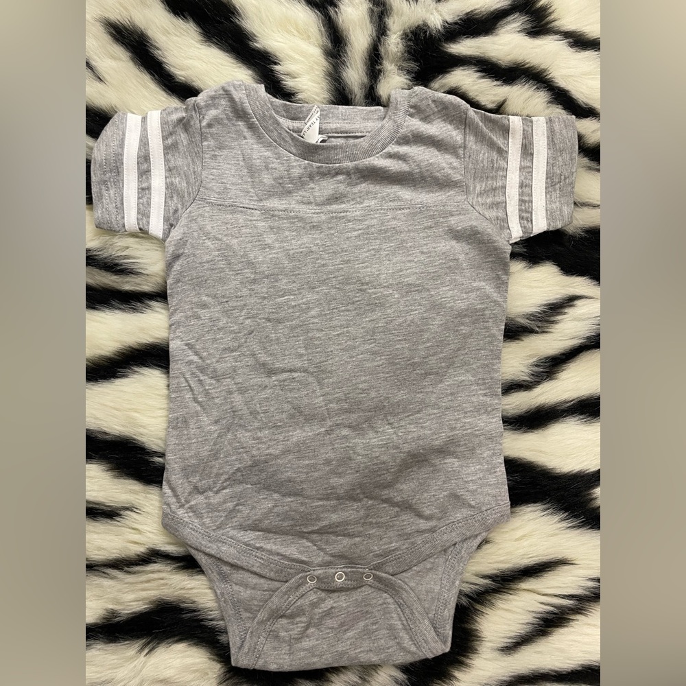 Gray/ white sports game day jersey onesie NEW